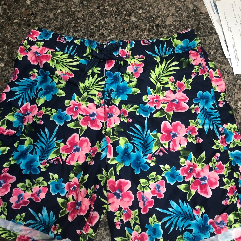 Kanu Surf Men’s Floral Trunks Board Shorts EUC